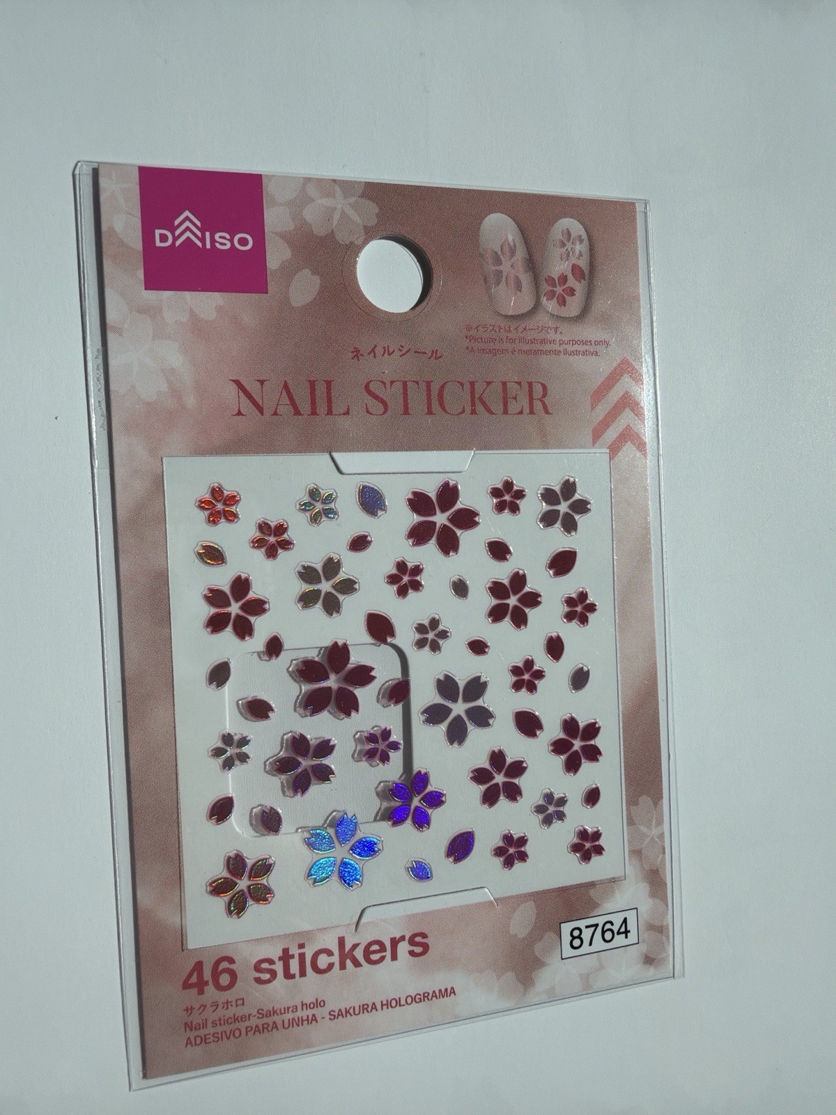 Japanese Nail Sticker Sakura Hologram Elegant 3D Design NP-01