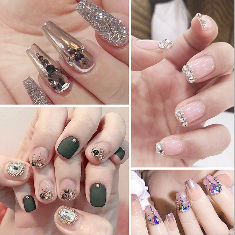 1440 Crystal Clear Glass Nail Art Rhinestones Flatback Non hotfix Strass Stones