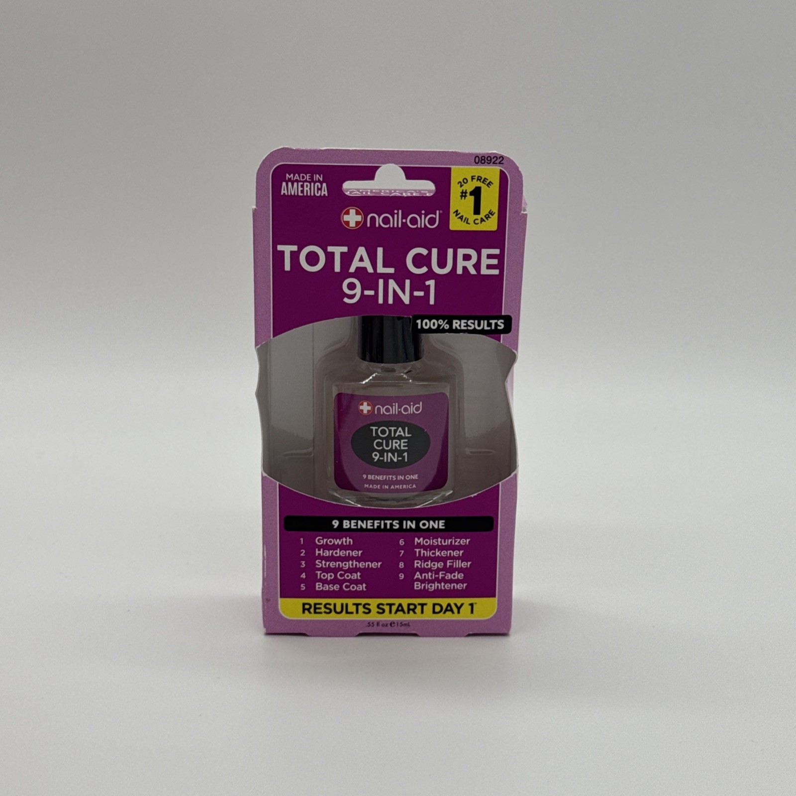 Nail-Aid Total Cure 9 in 1 Nail Treatment – 0.55 Fl Oz (Pack of 1), Clear