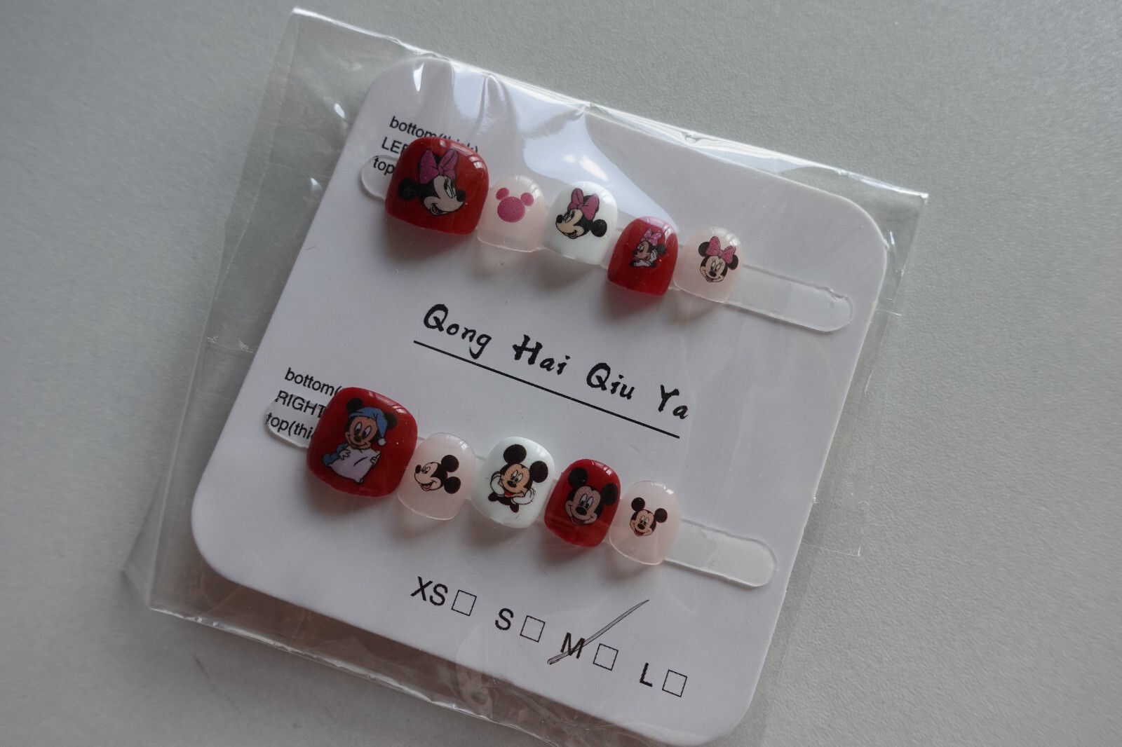 10pcs handmade Mickey Mouse Style Nails Press on Nail for Children’s Nail Art