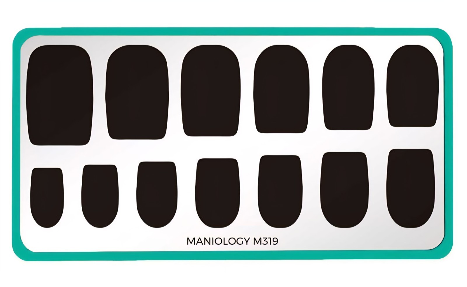 Maniology M319 Color Block Pattern Shapes Nail Stamping Plate