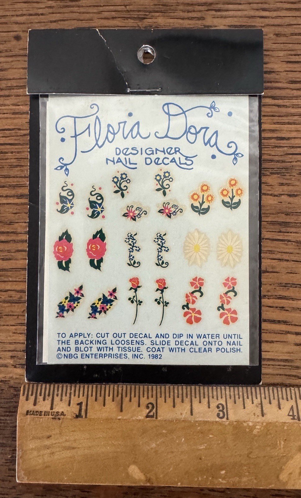 Vintage 1982 Ambassador Super Stickers Fingernail Roses, Daisies, Flowers NOS