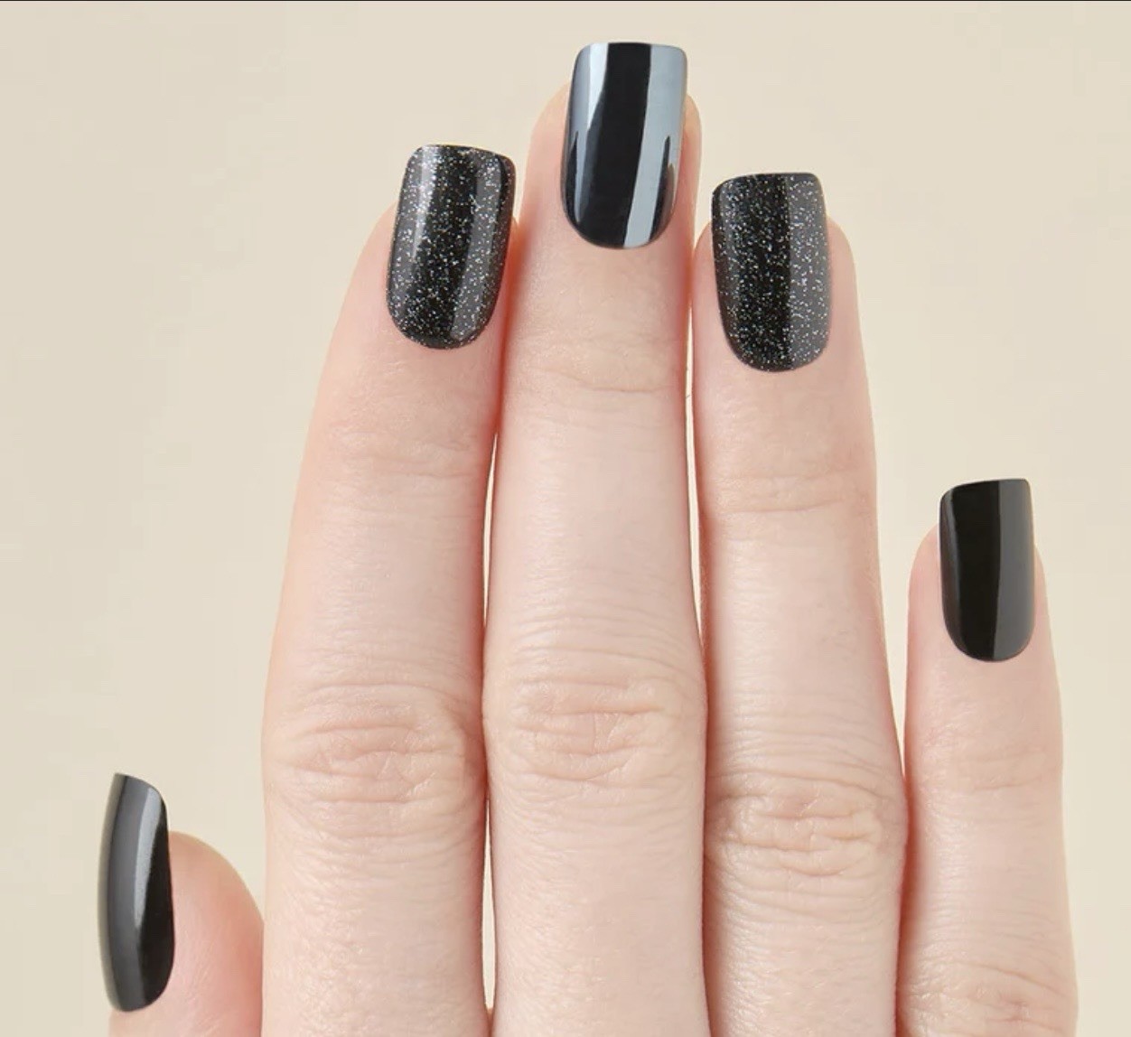 New Kleo Kolor Press-On Gel Nails – Long Square Blacklisted