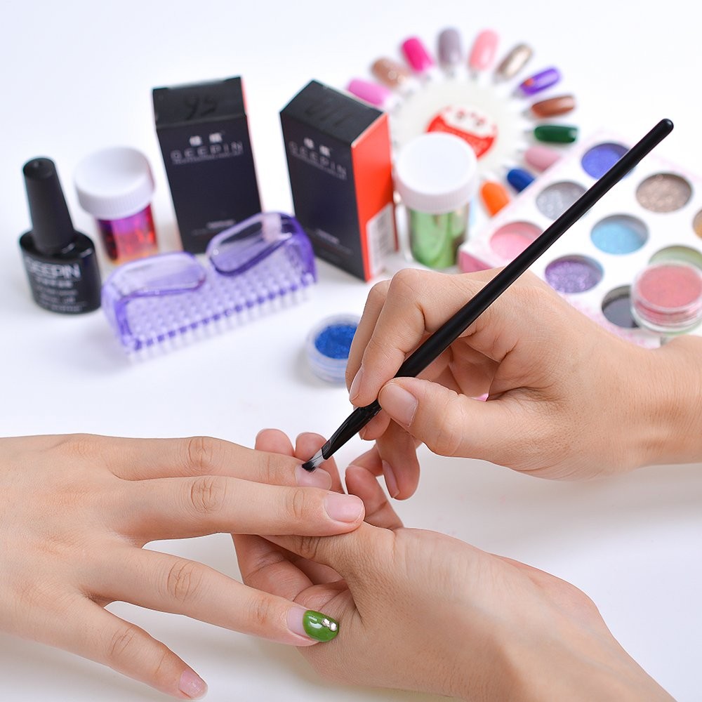 hupos Handle Grip Nail Brush, Fingernail Scrub 4 Count (Pack of 1), Purple