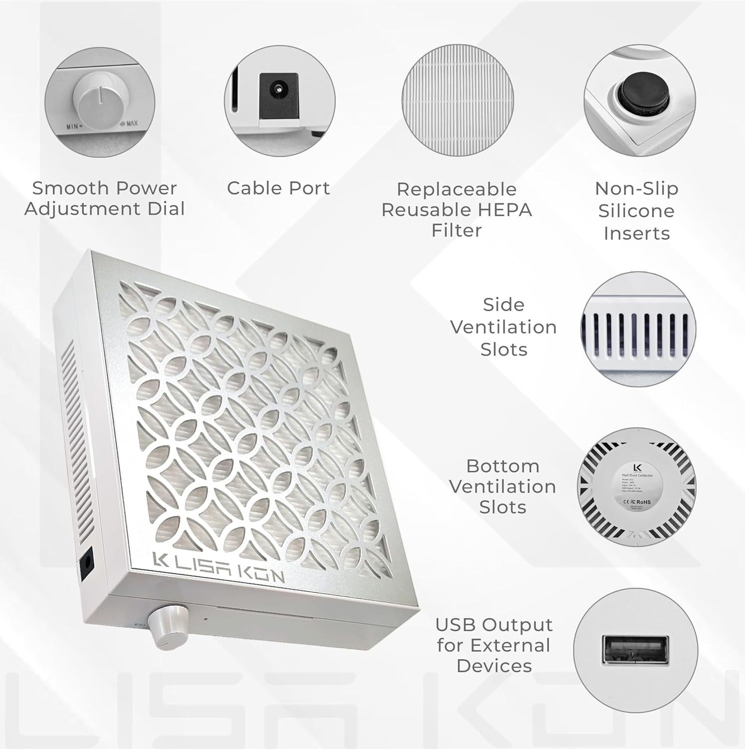 Versatile Nail Dust Collector: Ideal for Salons & Home Use, Quiet Operation