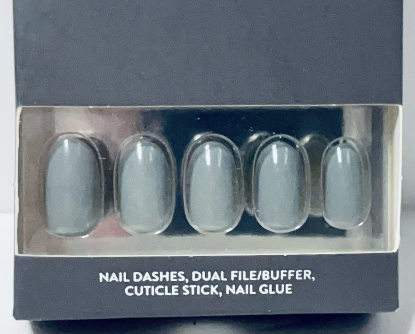 Red Aspen Press On Nails ~ Silver Lining, Lila ~ Medium Almond Nail Dashes NEW