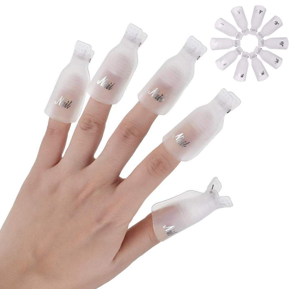 DL-C460 Soak off Clips For Gel & Gel Polish Removal For Toes 10 Clips