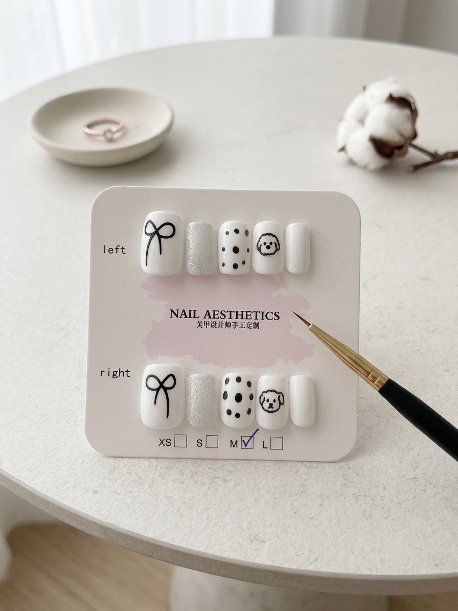 Handcrafted Press-On Nails Premium Quality Hand-Painted. 10PCS