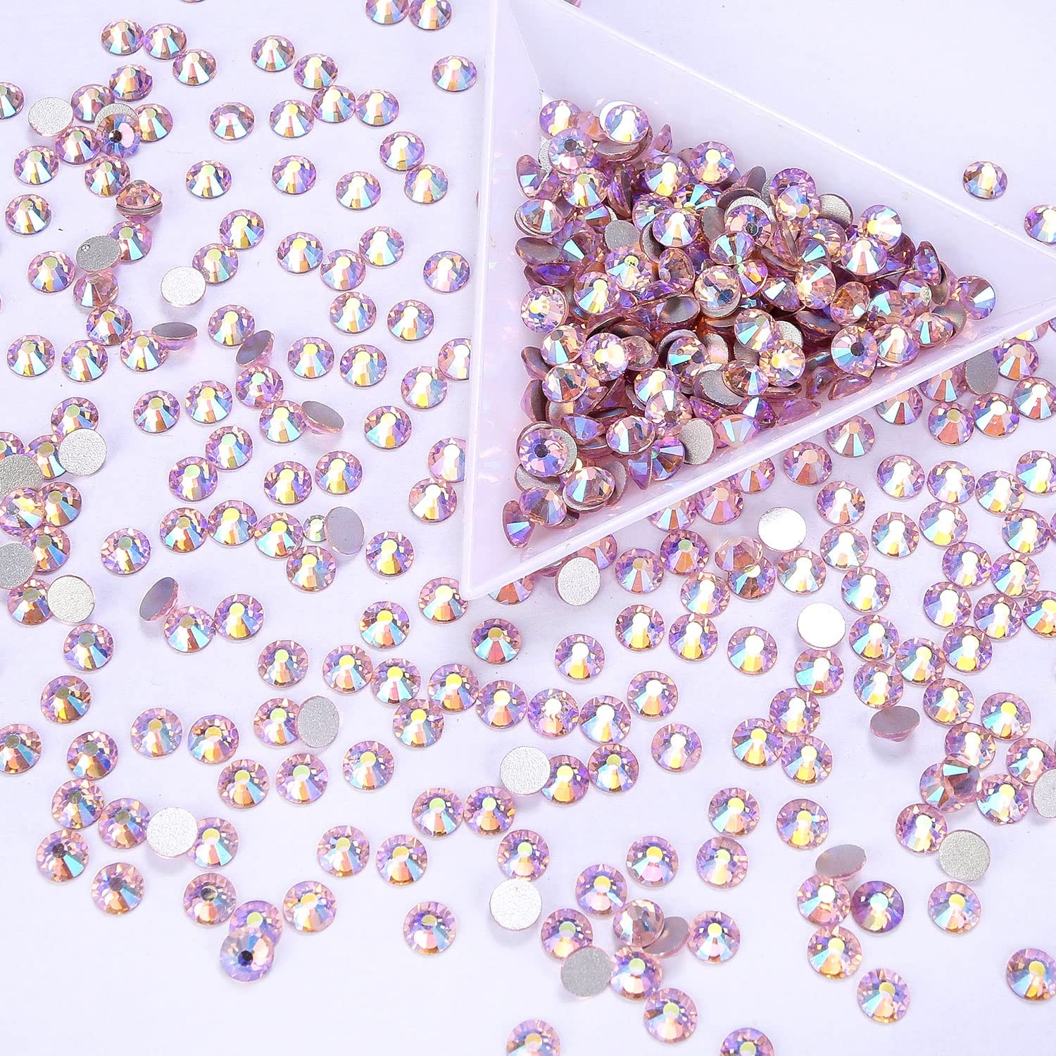 1440Pcs Pink AB Crystal Rhinestones,Glass Flatback Rhinestones Gemstones for …