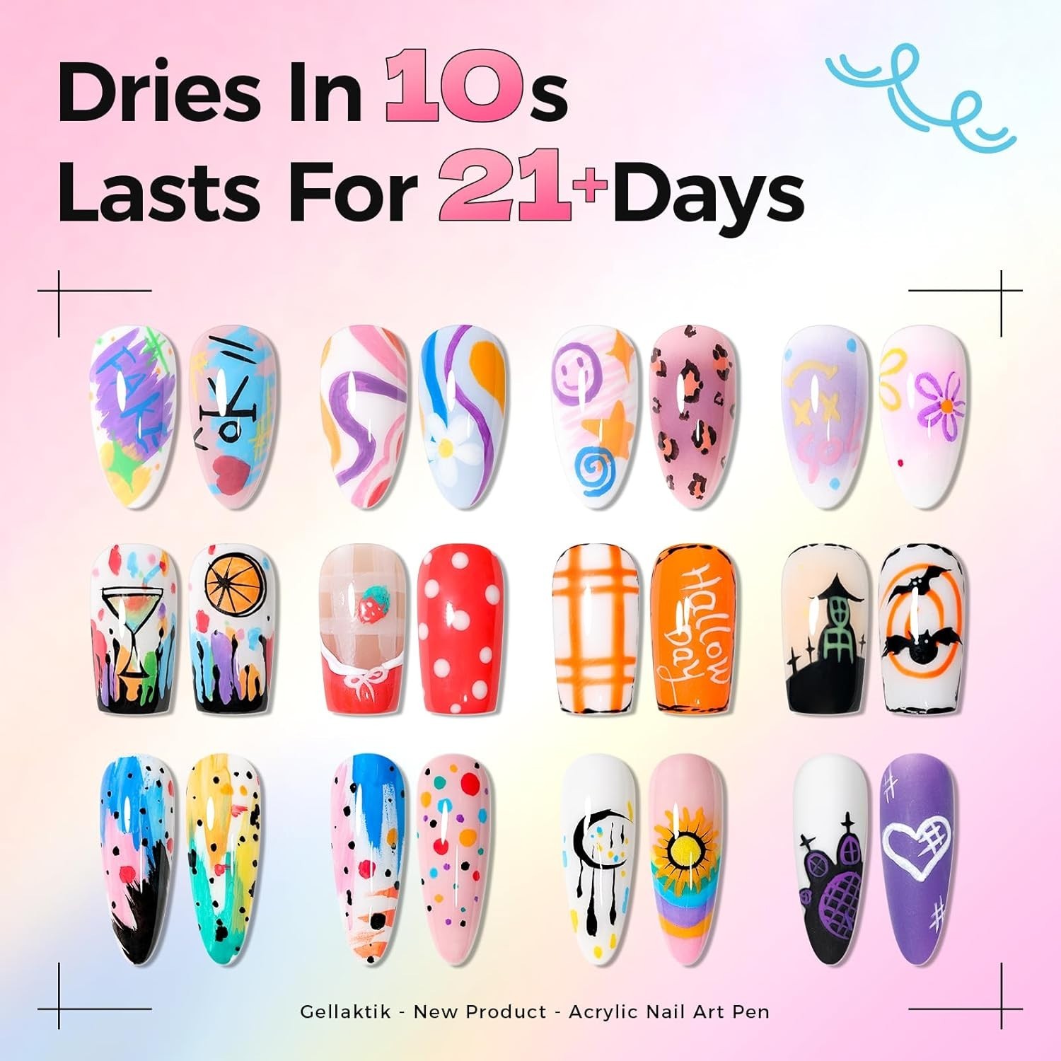 Vibrant 12-Color Nail Art Pen Set with Fine Tip for Intricate Designs at Home