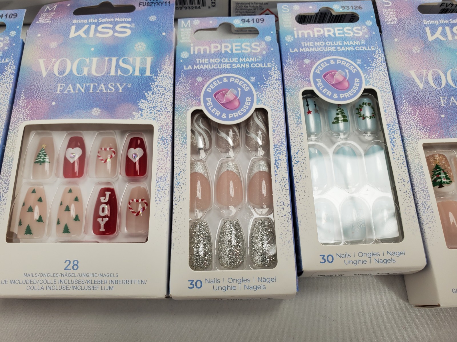 10x Packs Kiss Voguish Mini Impress Mixed Lot Holiday Christmas Press on Nails