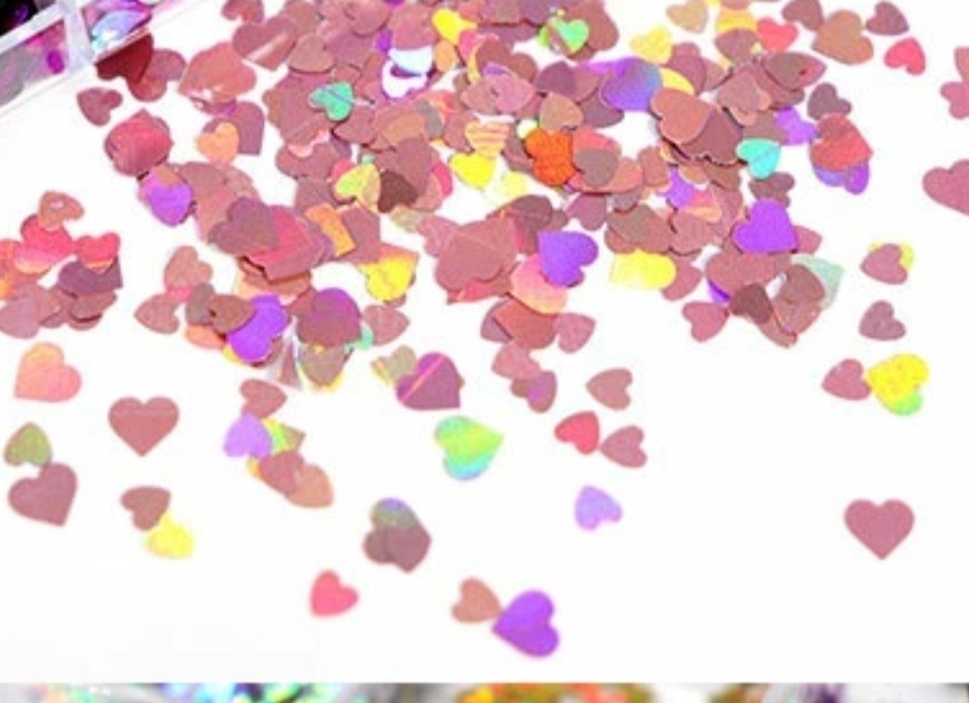 Nail Glitter Sequins Holographic Laser Butterfly Heart Flakes Nail Art 3D 1tsp