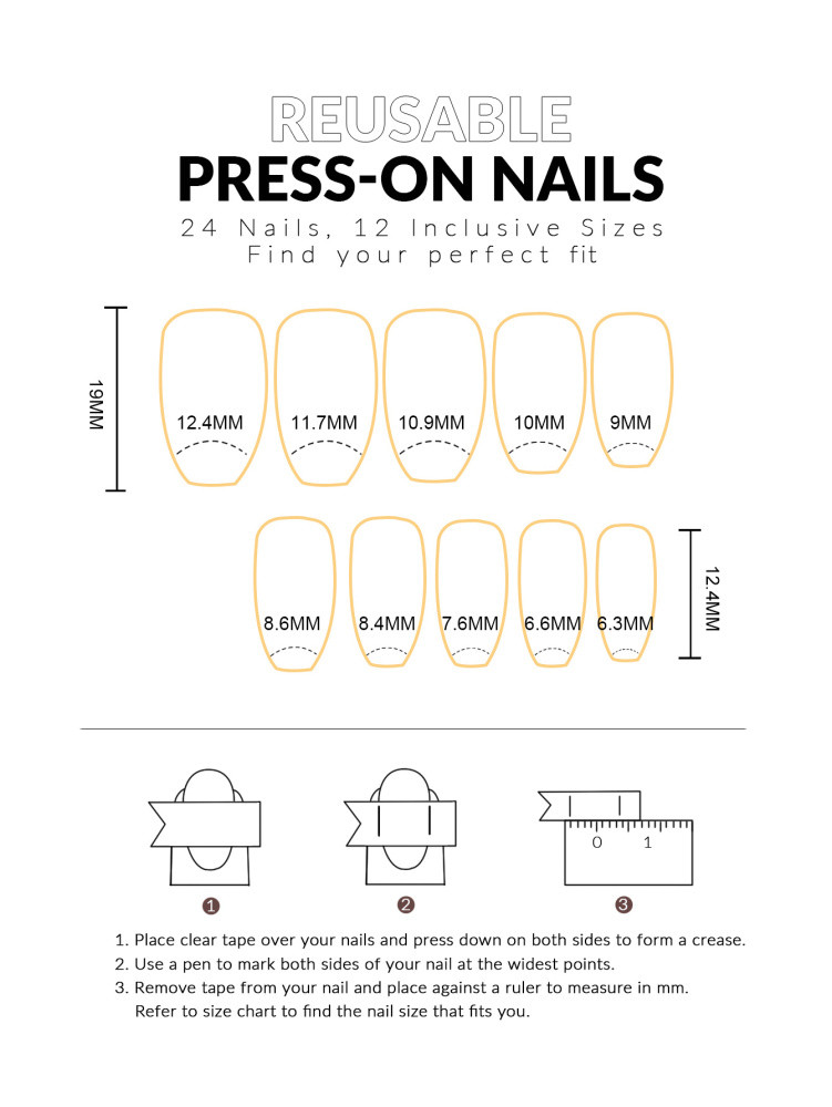 Medium Coffin Fake Nail Sweet Press-on Nail 3D Decor Moon Star False Nail 10 Pcs