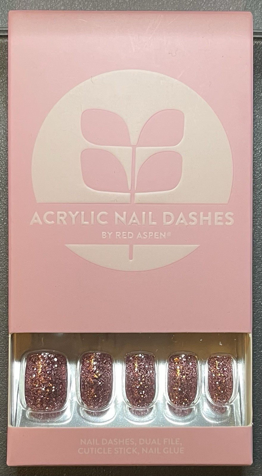 Red Aspen Press On Nails, Acrylic Short Squoval, Dianne’s Dazzling Diadem