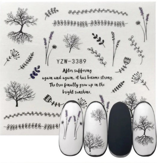 Flower, Floral Nail Art Water Decals DIY Nail Wraps.(Group 3)