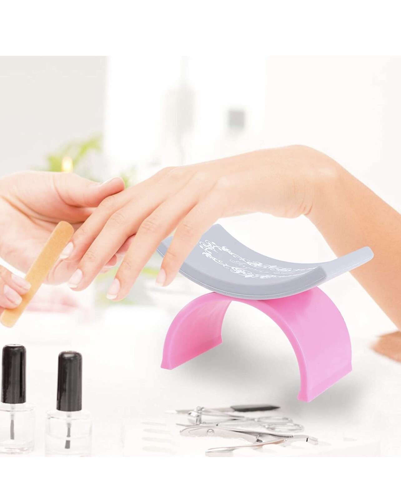 Ownsig Nail Arm Rest U Shape Silicone Manicure Hand Pillow Pad, Nail Art Cushion