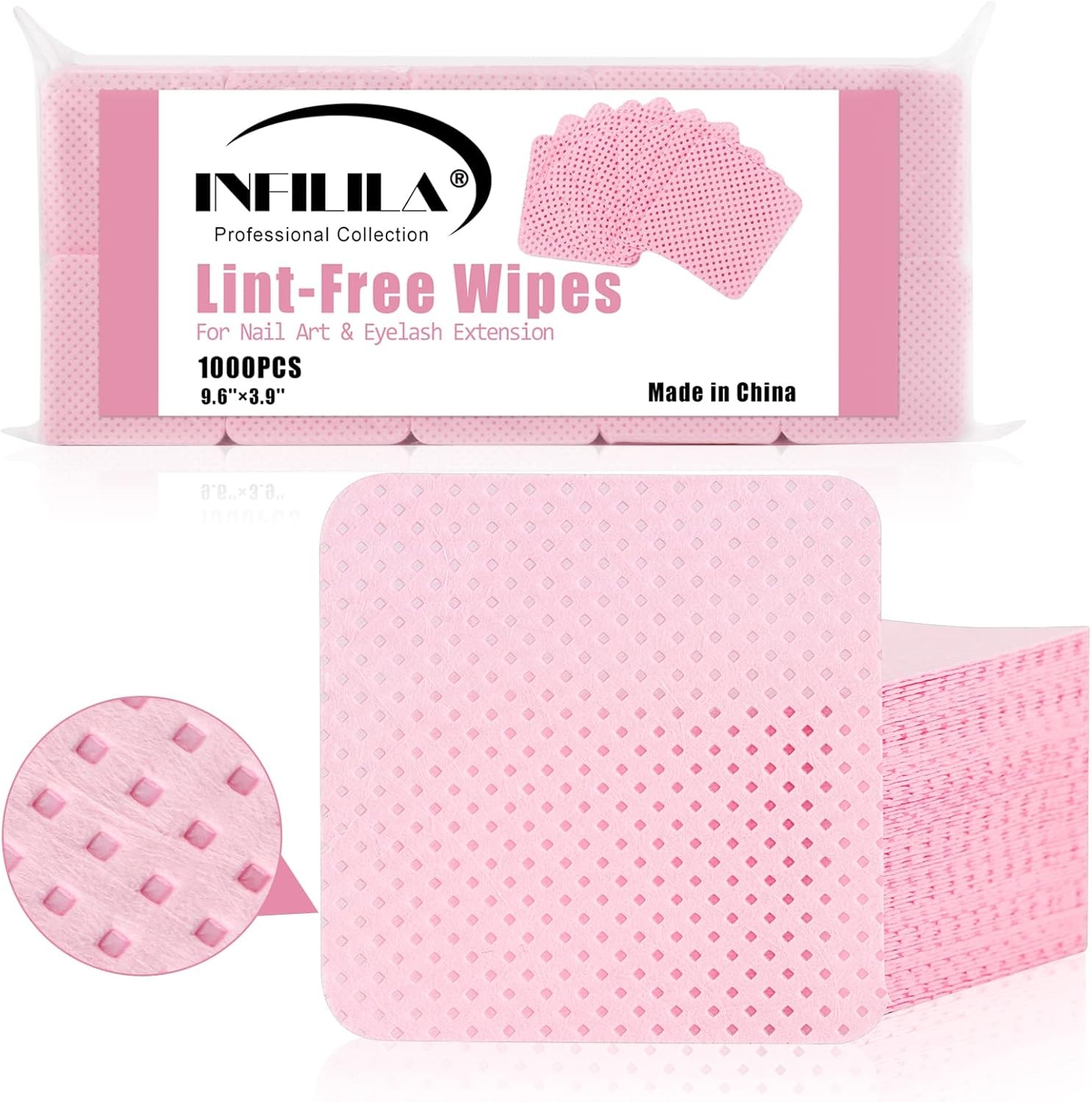 Lint Nail Wipes, Non-Woven Fabric Dry Nail Prep Wipes,