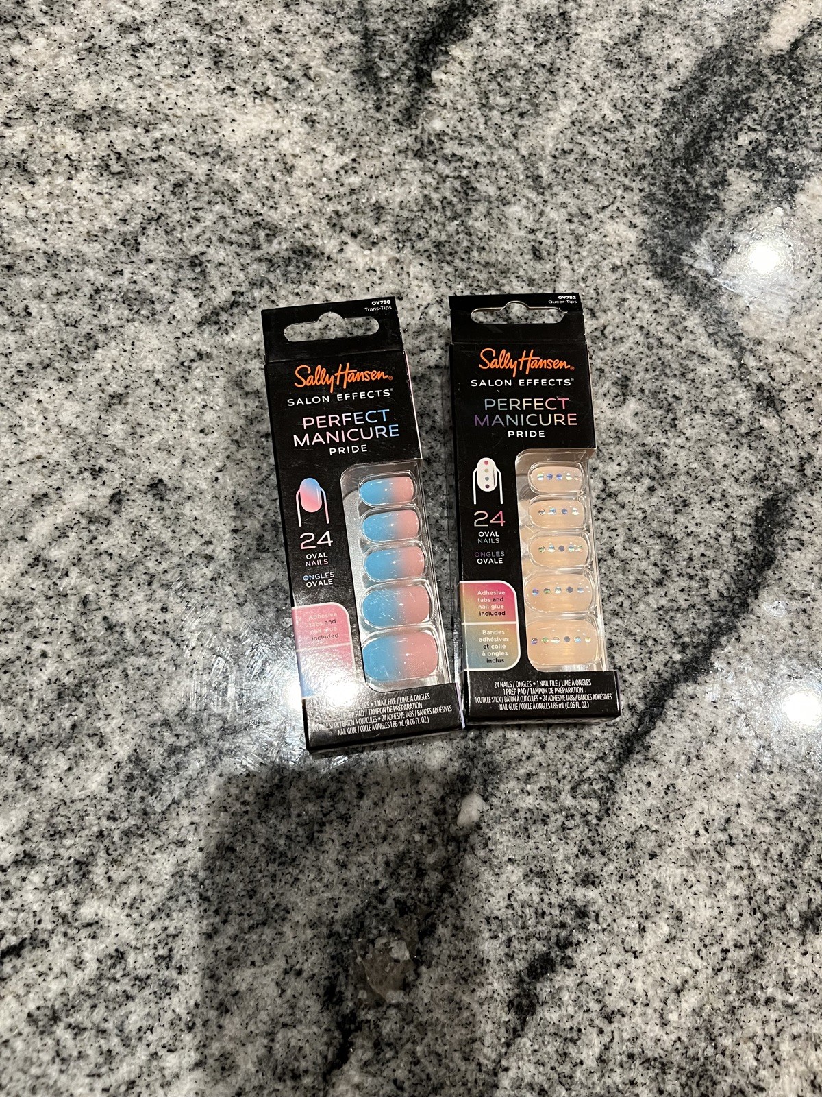 Sally Hansen Perfect Manicure Pride 24 Oval Nails Press on Set of 8