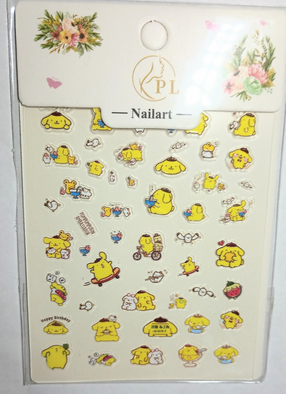 5D Embossed Art Nails Face Phone Stickers Women Girls Nail Art Decoration DIY