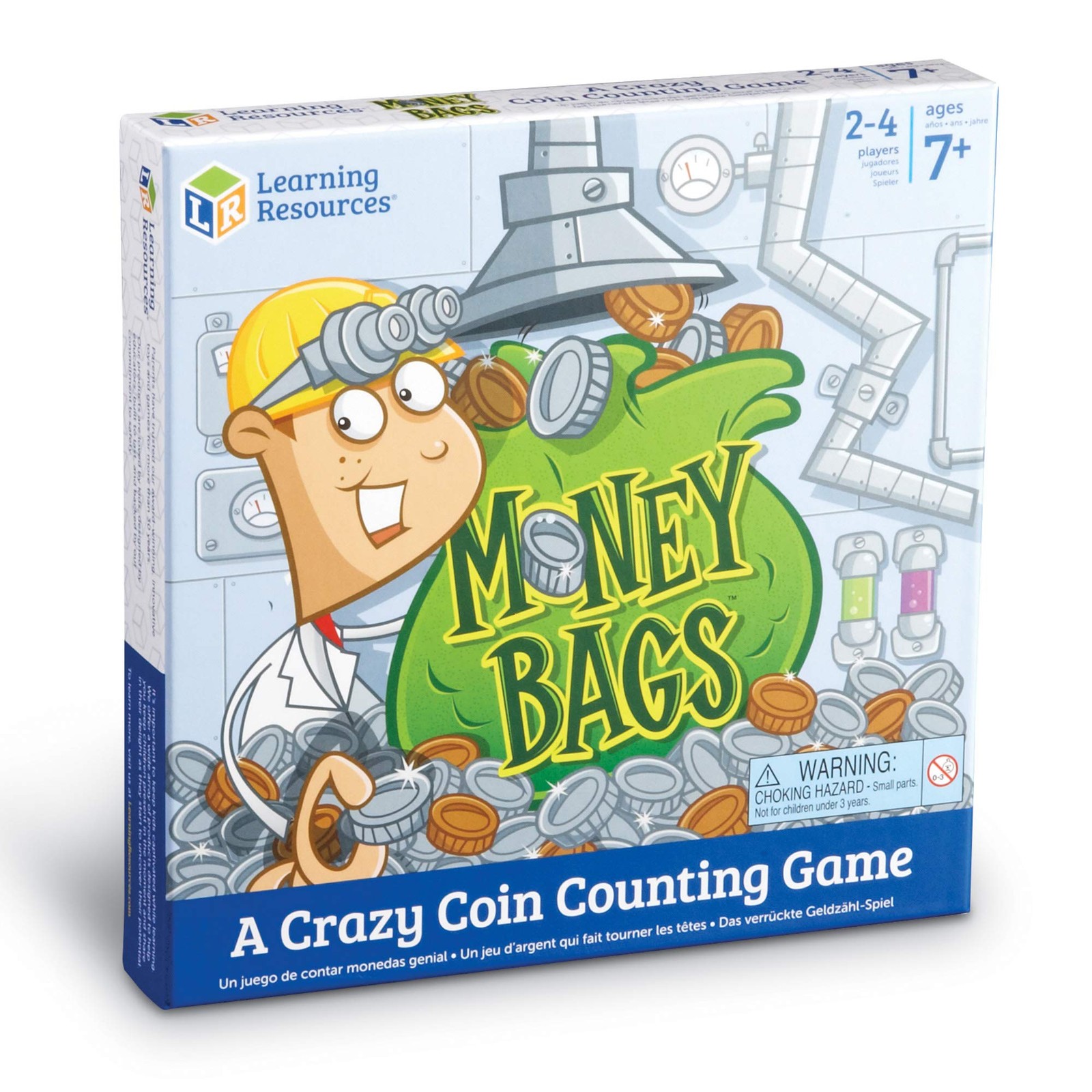 Learning Resources Money Bags Coin Value 12.00″ L x 17.00″ W x 1.50″ H, Multi