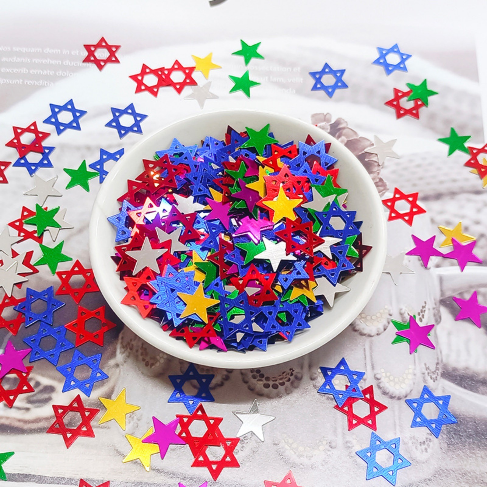 30/60Gram Mixed Metallic Color Sequins Loose Flakes Mini Nail Art Tips Scrapbook