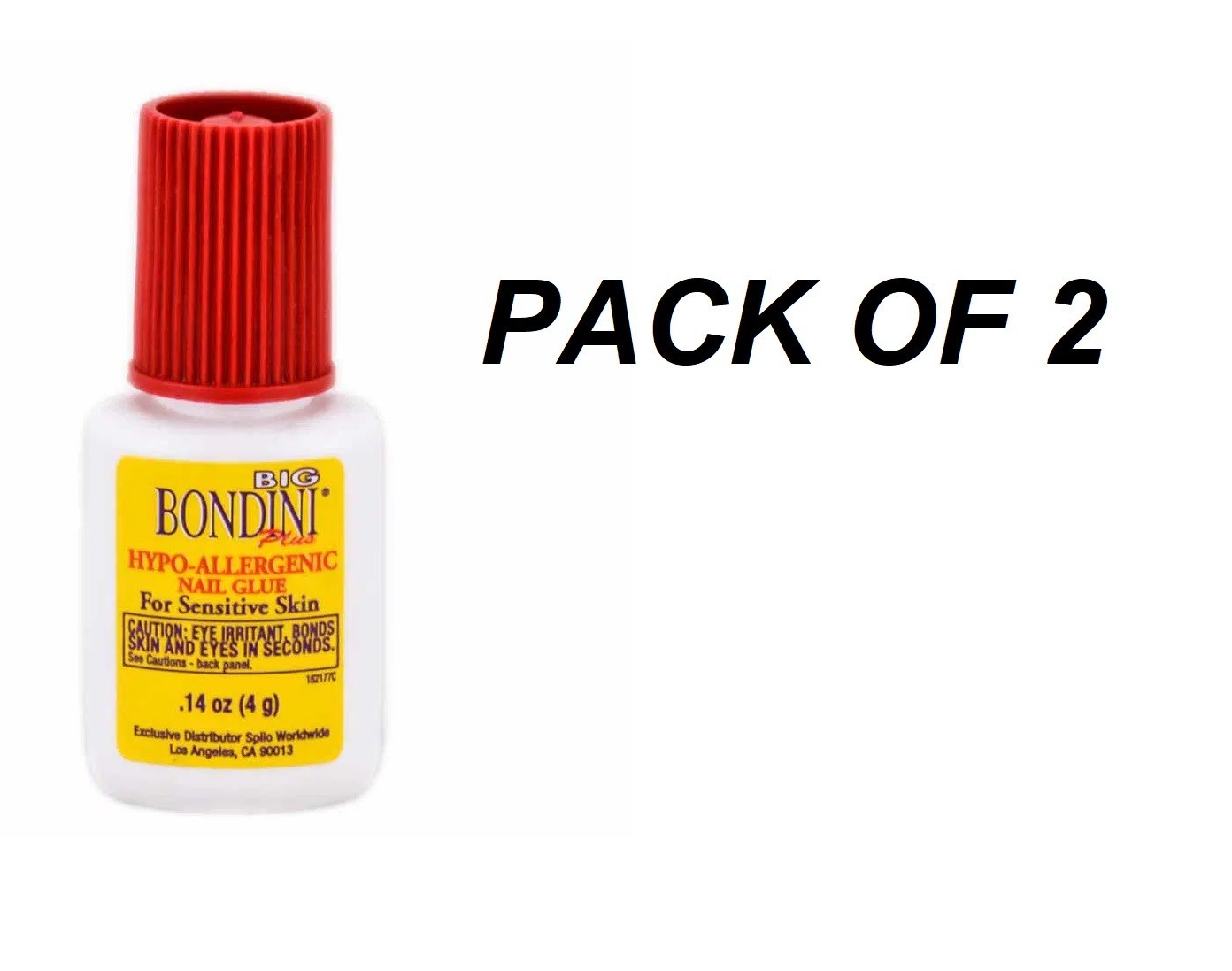 Big Bondini Plus All Purpose Hypo-Allergenic Nail Glue 0.14 oz – 2 PACK