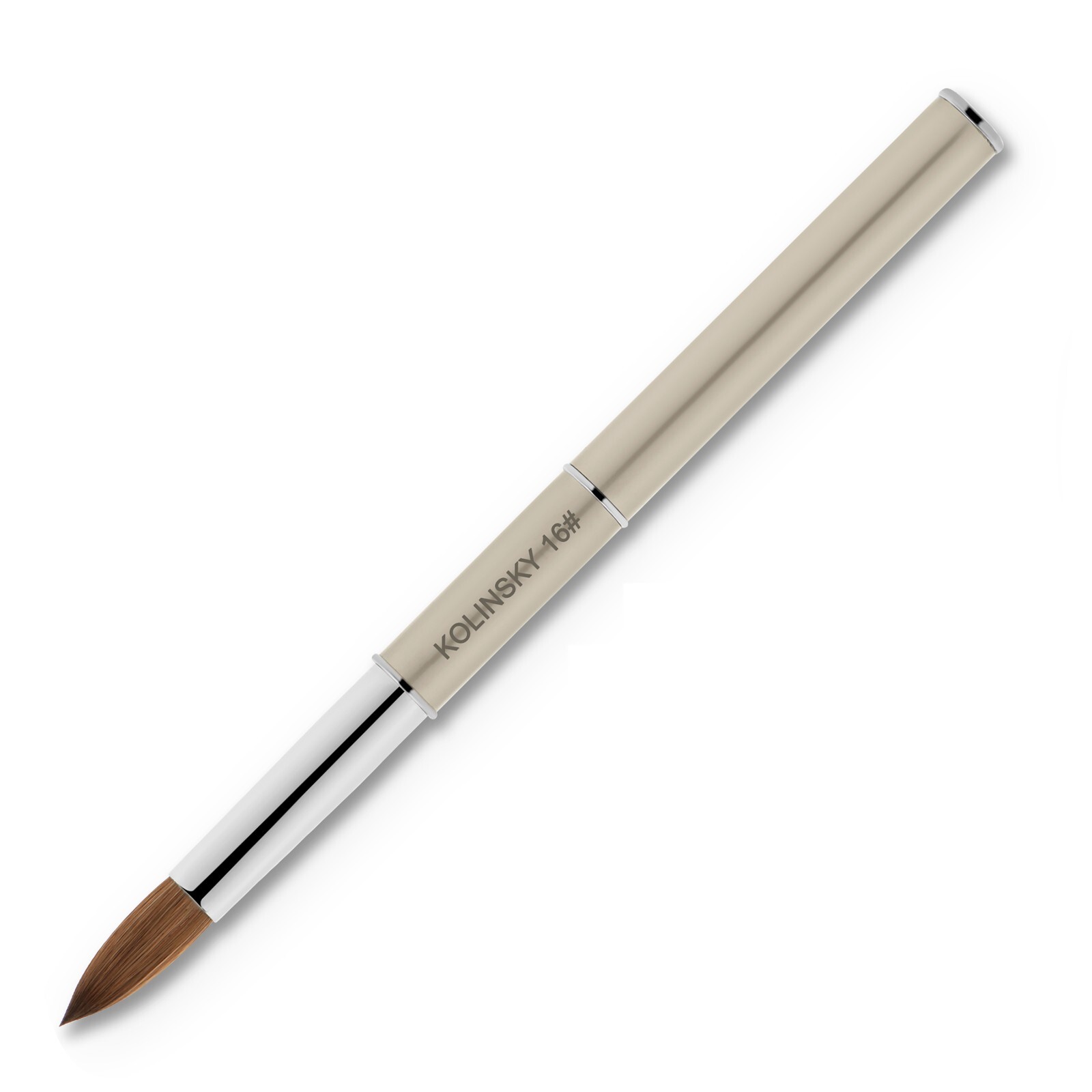 1 Piece Kolinsky Sable Crimped Round-Shaped Acrylic Nail Art Brush Manicure Pens