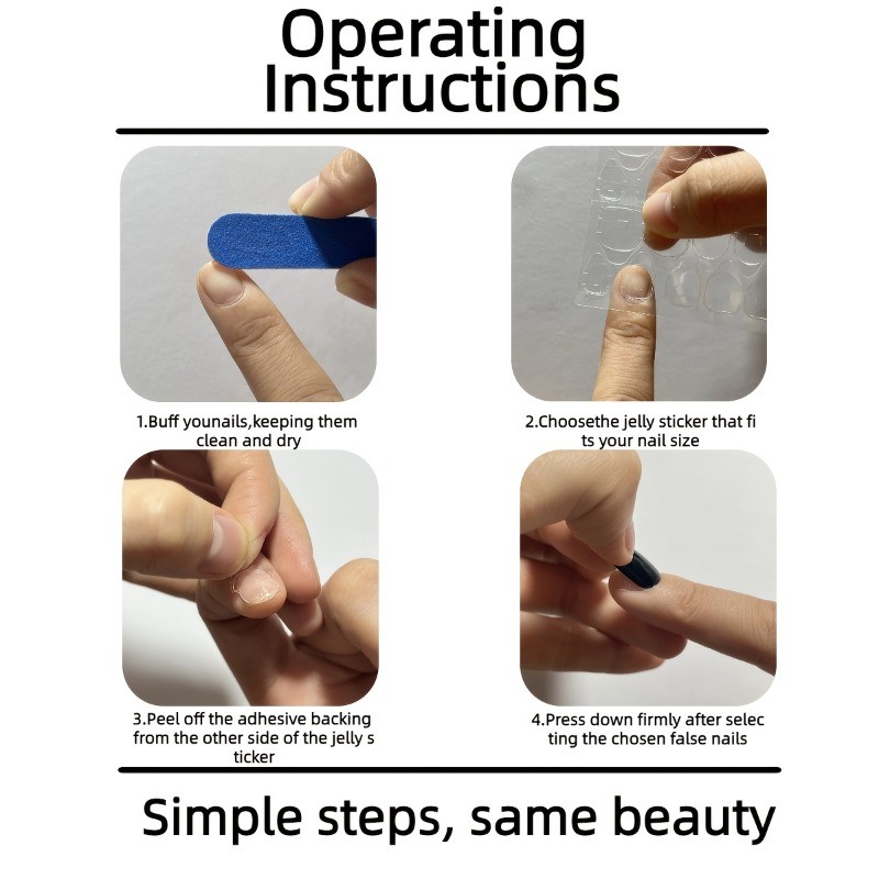 40 Random Nail Art Pcs, Various Lengths and Shapes of Long and Short Fake Nails