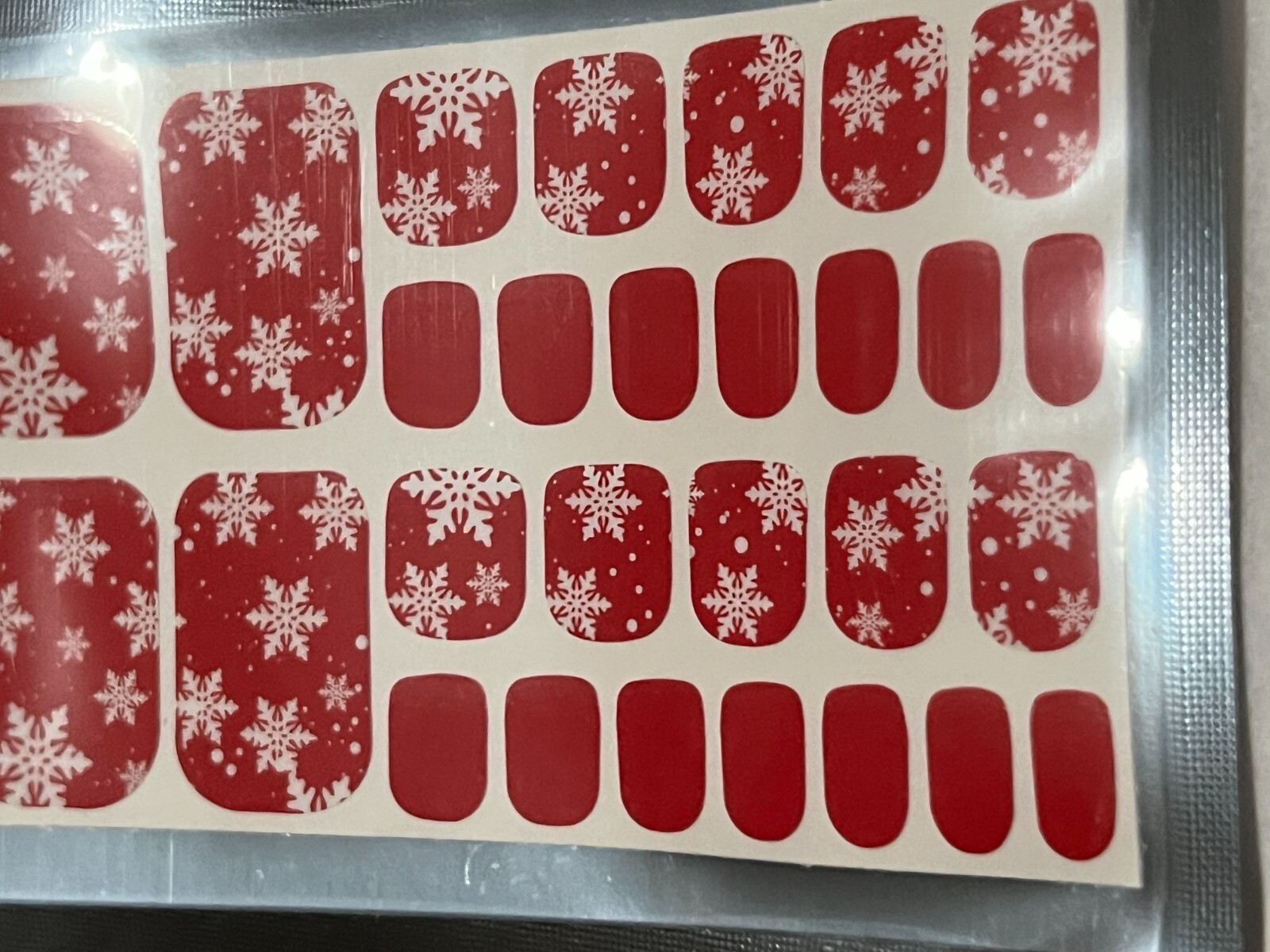 2 SETS – Lily & Fox Nail Wraps Stickers Pedicure Stick – Snowflakes, Penguins