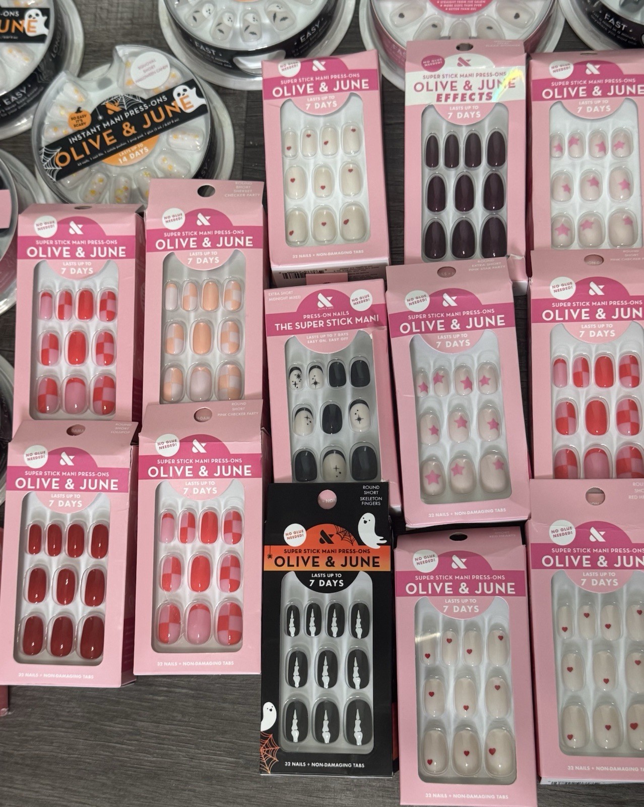 Olive & June Large 49 Piece Lot Press On Nails and Nail Care New $350+ Value