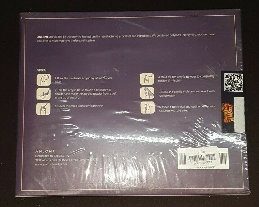 ANLOME ACRYLIC NAIL KIT PREMIUM NAIL SYSTEM read for contents SEALED nib