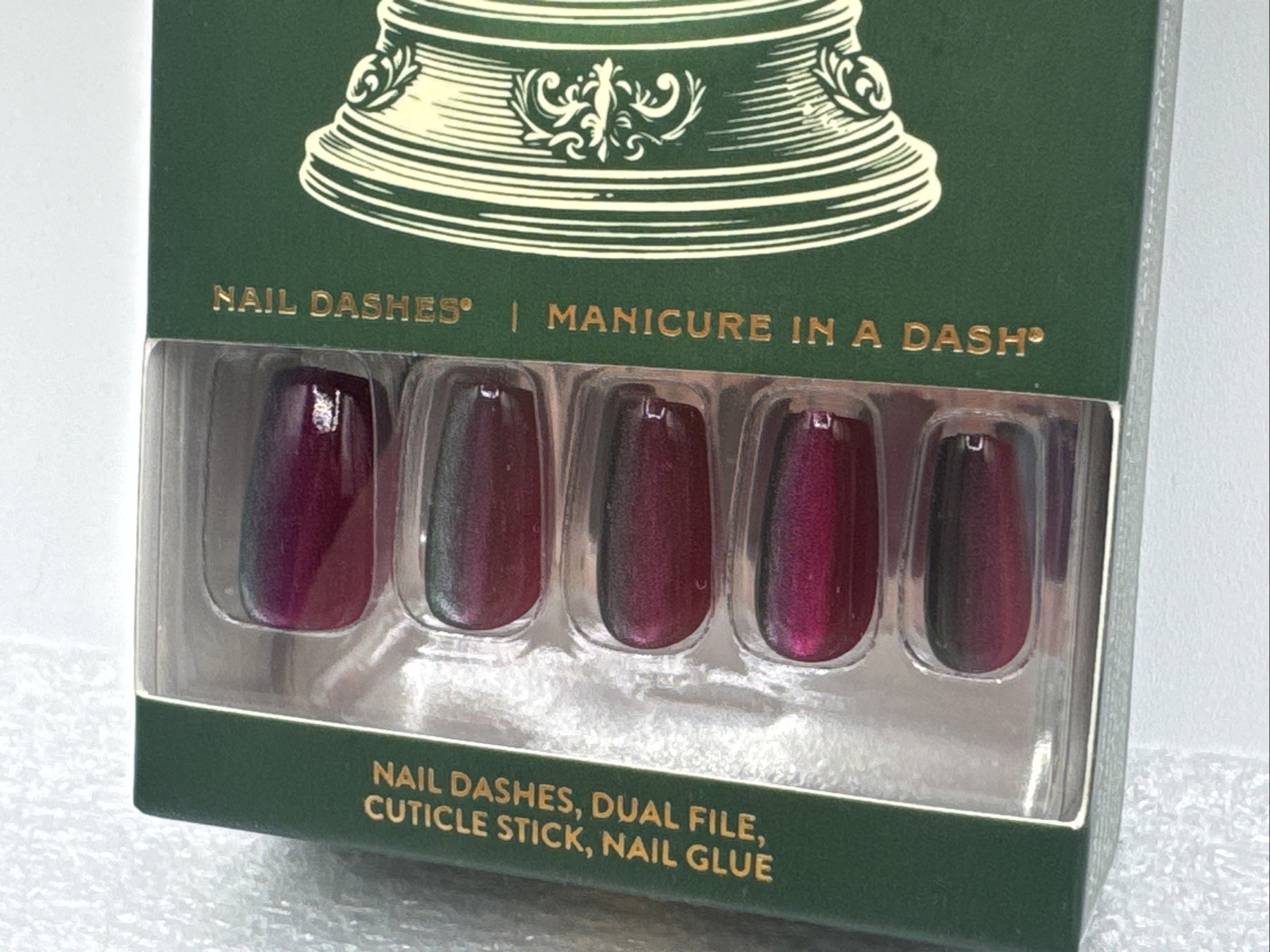 Lot Of 2 Red Aspen Nail Dashes Christmas Sadia’s Snow Globe, Ho Ho Haute Haddie