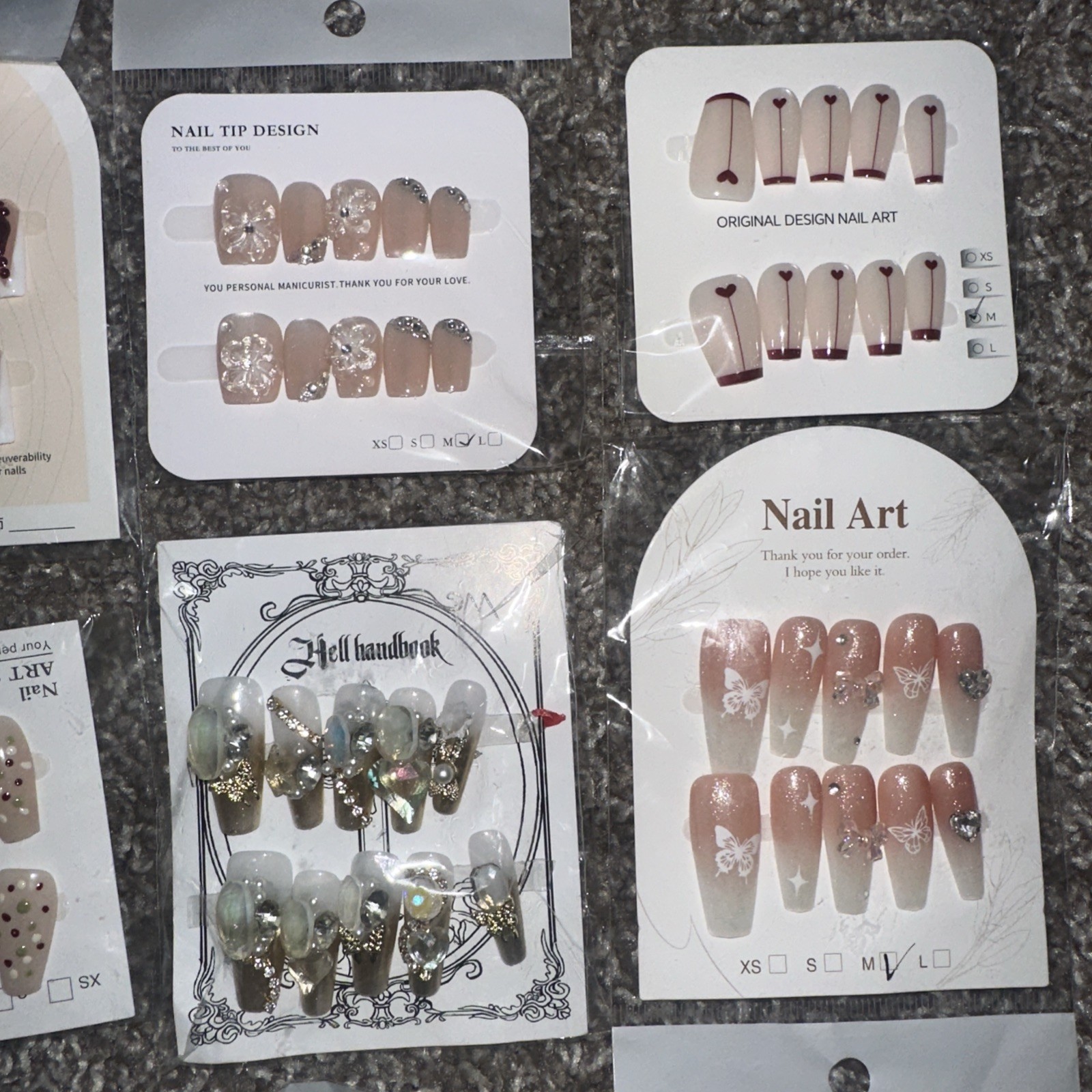 Handmade Presson Nails Set Of 40