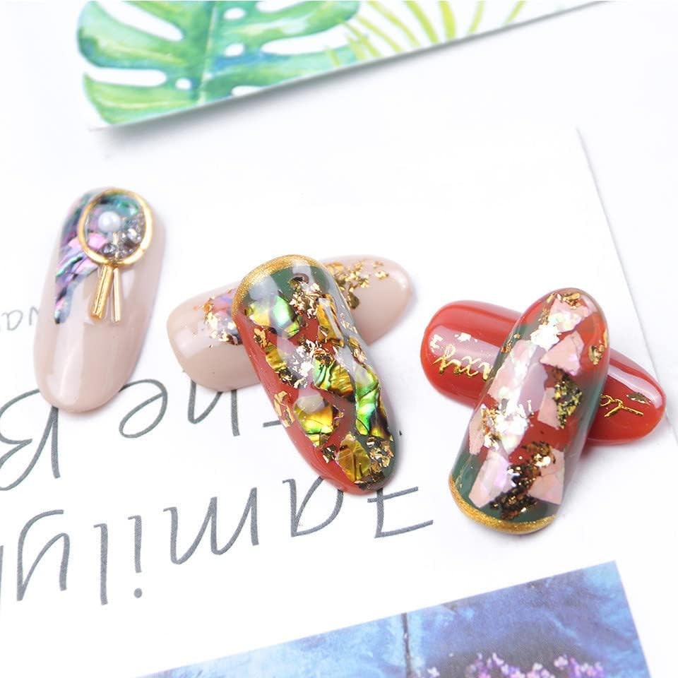 Abalone Shell Flakes for Nail Art – Colorful Seashell Sequins Glitter Irregular