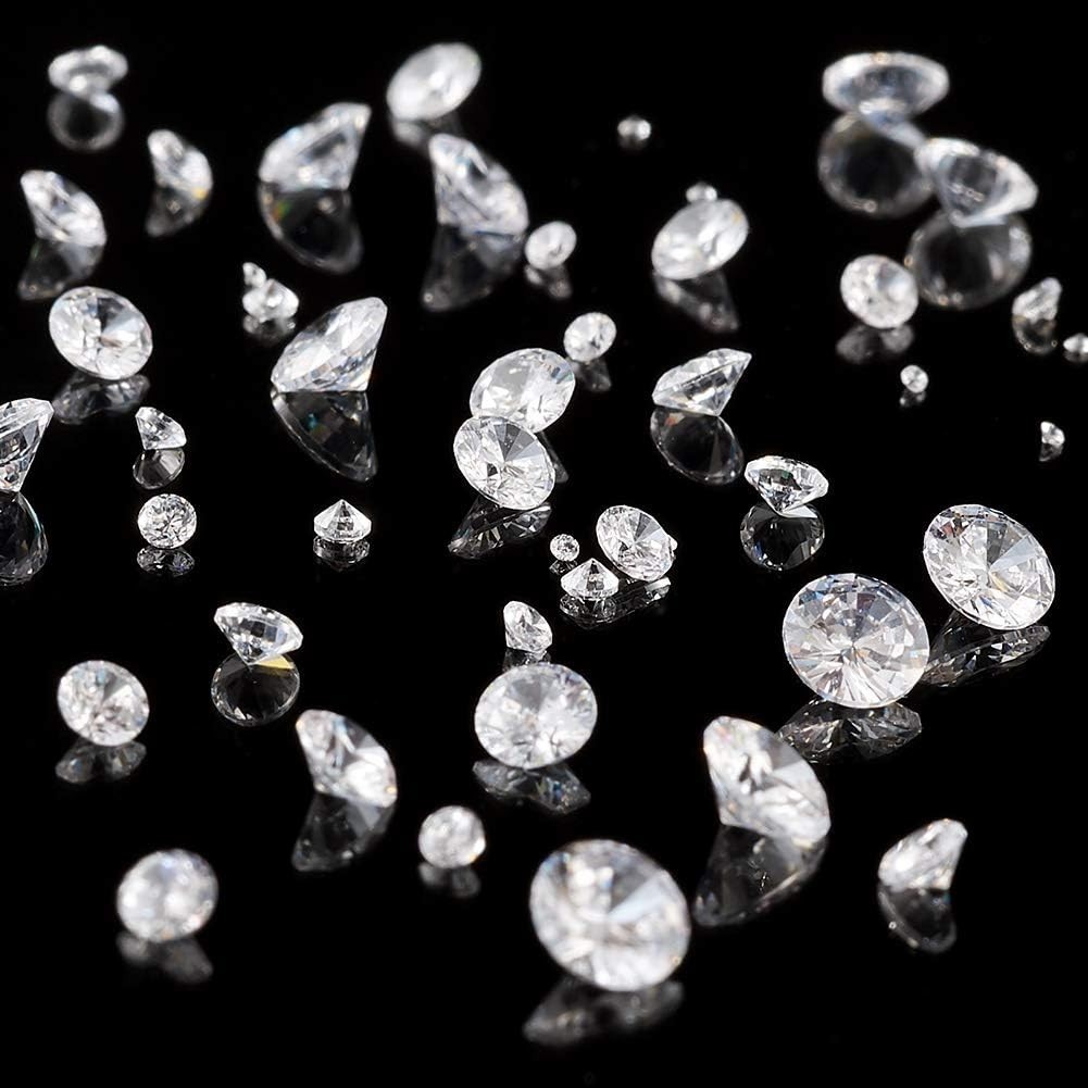 Sparkling 1mm to 5mm Cubic Zirconia Rhinestones – 50pcs for Crafts & Jewelry
