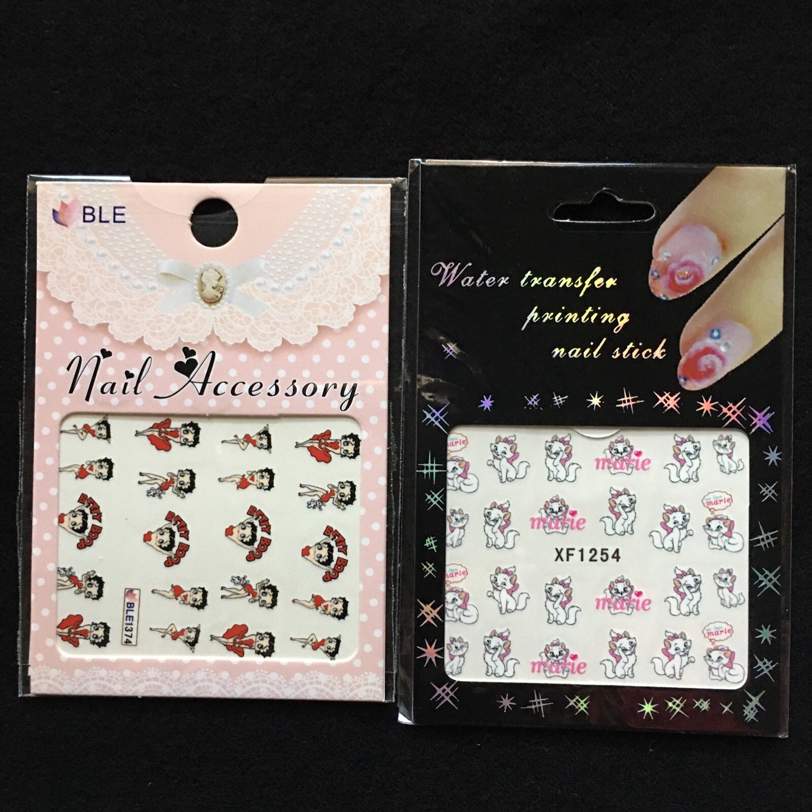 10 Sheets Hello Ketty & Cartoon Nail Sticker & Beauty Set In Plastic Box St-253