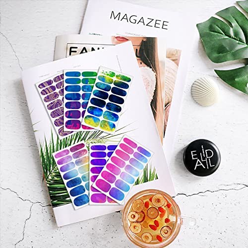 12 Sheets Blooming Gradient Nail Polish Strips For Women KIT4 Colorful Ombre