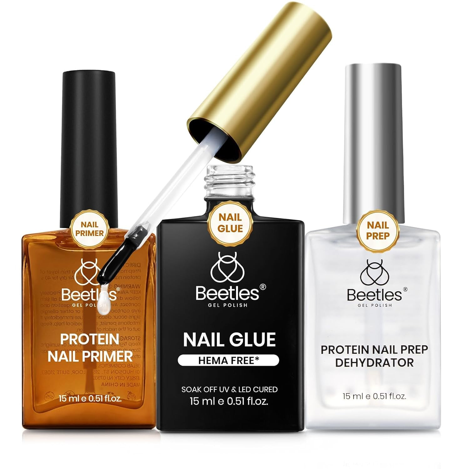 Beetles Nail Glue Gel Hands-Free, 20G Tipex Solid Nail Glue Gel for Acrylic Nail