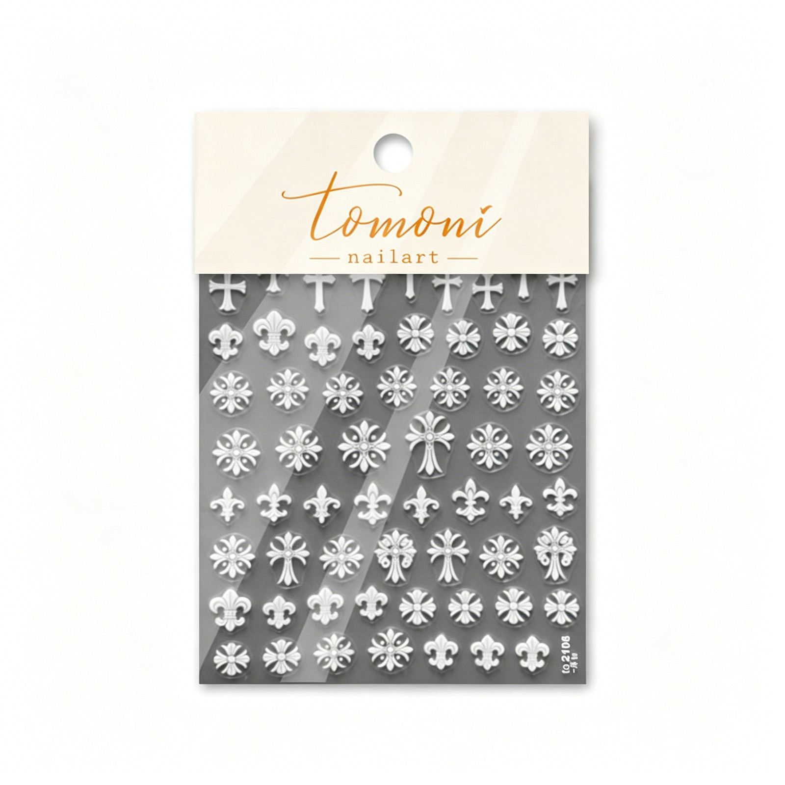 Embossed Nail Stickers Cross Retro 2026 New Gothic Dark Style Personalized Decal