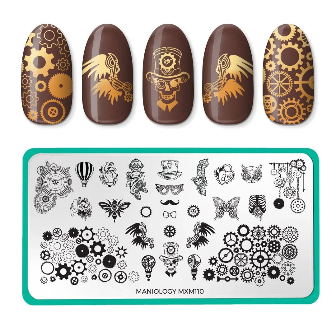 Maniology Mani X Me Nail Stamping Plates Set MXM109 MXM110 Steampunk – New