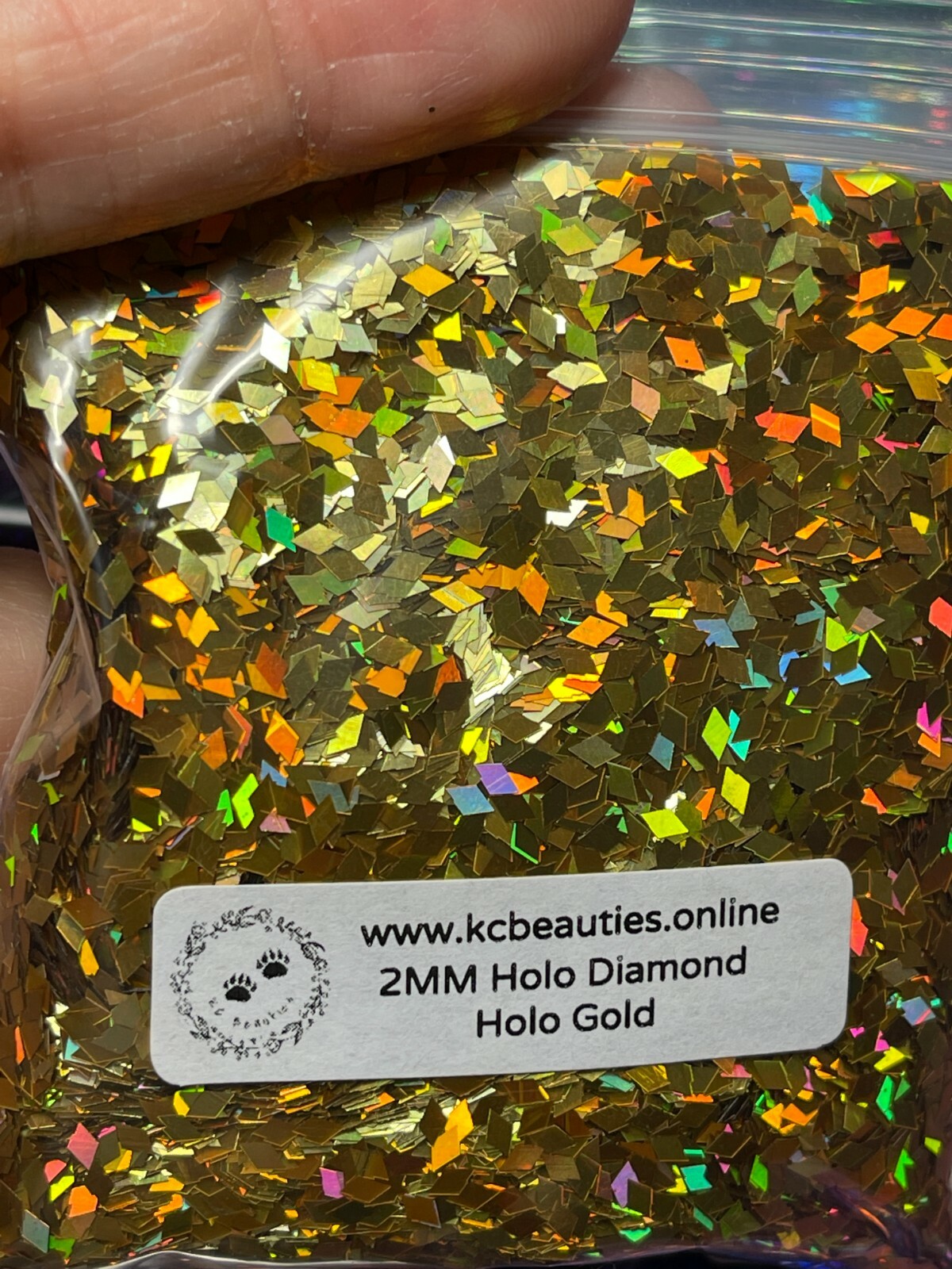 Solvent Resistant Holo Diamond shape 2mm Glitter Bulk Buy 3 get 1 Free Oz