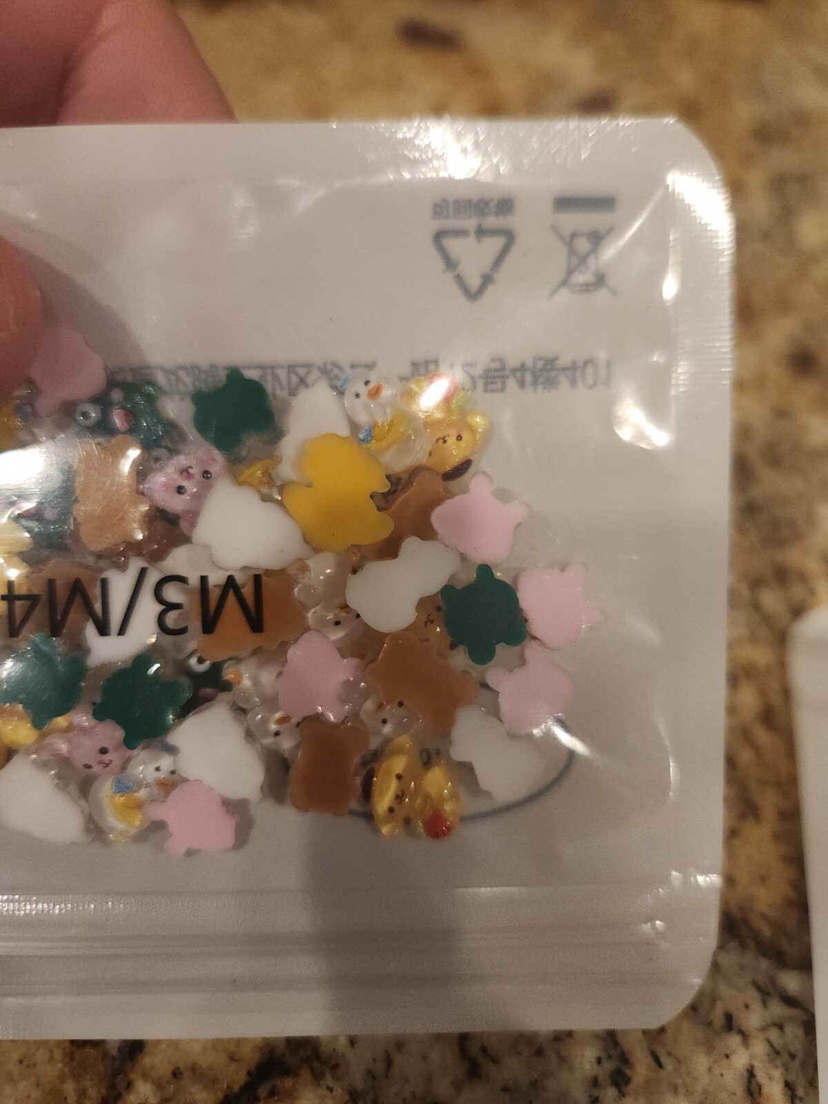 Kawaii Sanrio Characters Mini Nail Charms 60pc Resin Embellishment Manicure Art