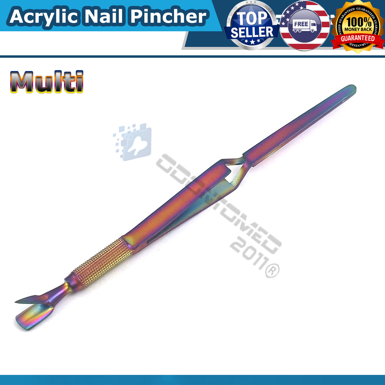Acrylic Nail Pincher Cuticle Pusher Pinching Pinch Clamp Tool C Curve Tweezers