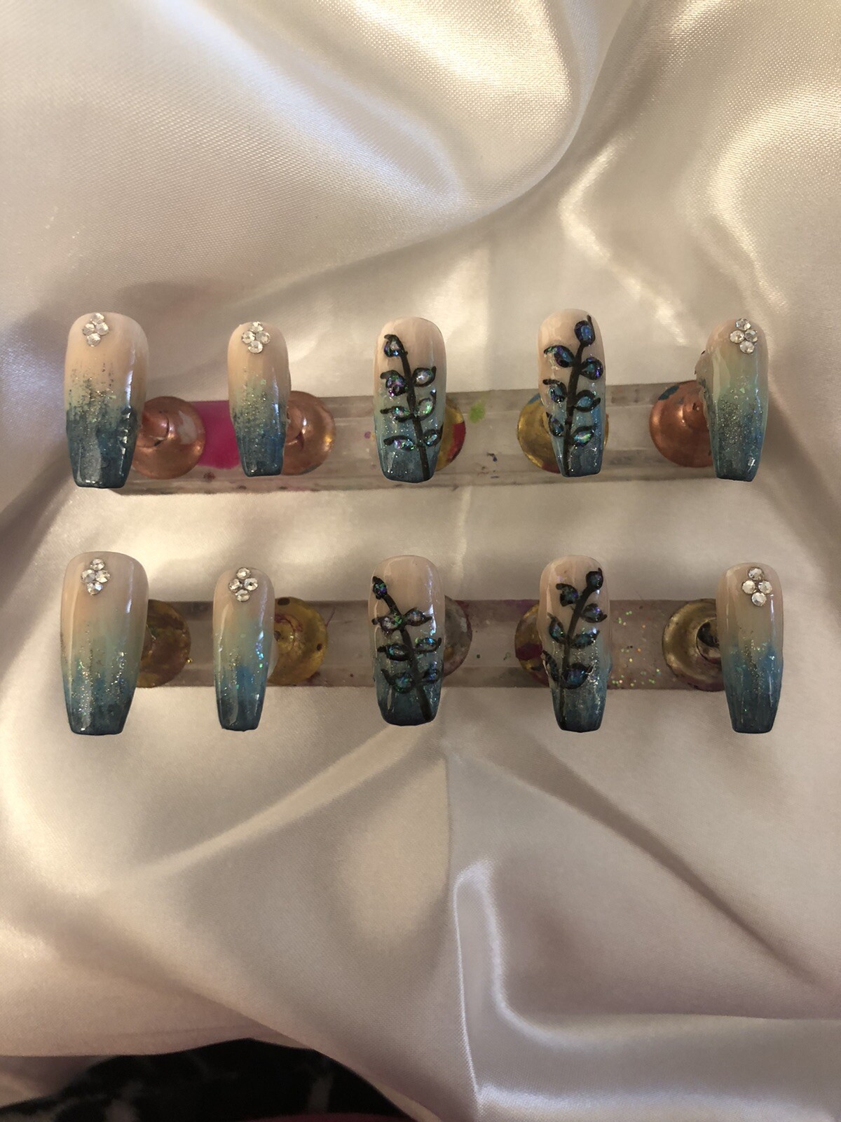 Z Nails! Gorgeous Set of Homemade/Handcrafted Press On Nails