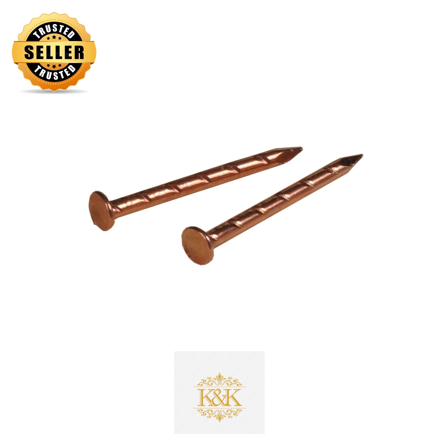 Weatherstrip Nails 3/4″ Oval Head – 1.5 oz Copper-Plated for Hidden Finish