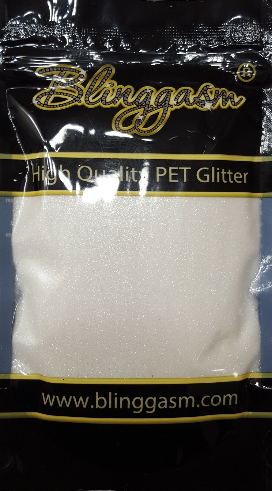 METALLIC SOLVENT RESISTANT GLITTER 3.5 OZ BY WEIGHT #62 B01100 PURE WHITE