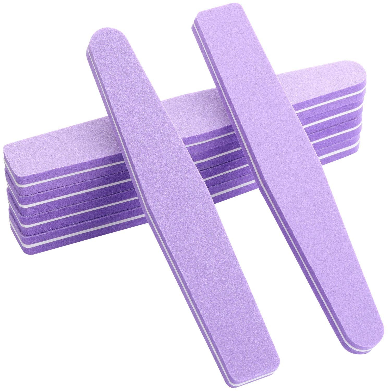 20Pcs Nail Block Buffer Files Sponge Washable Double Sided 100/180 Sanding Bu…
