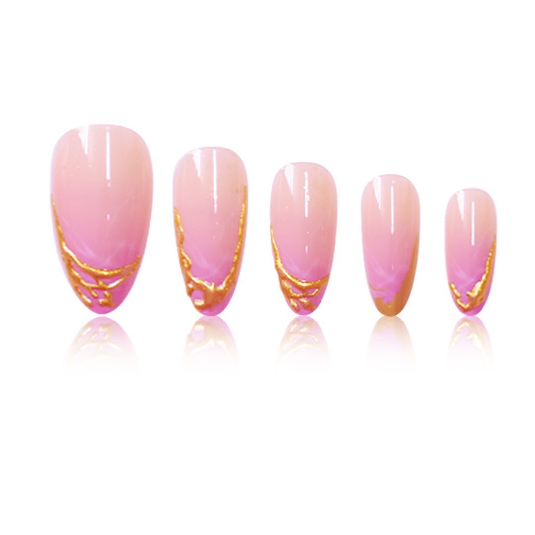Elegant French Gradient Gold Nail Patches Wholesale from Factory