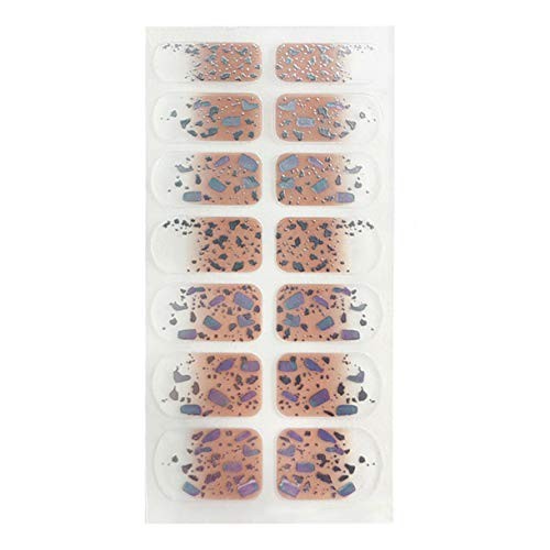 70 Pcs 5 Sheets Full Nail Wraps Pure Color Nail Polish Strips Stickers 13
