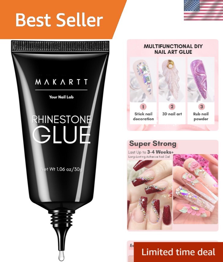 Nail Art Gem Glue Gel – Fast Drying & Strong Adhesive for Nail Decorations